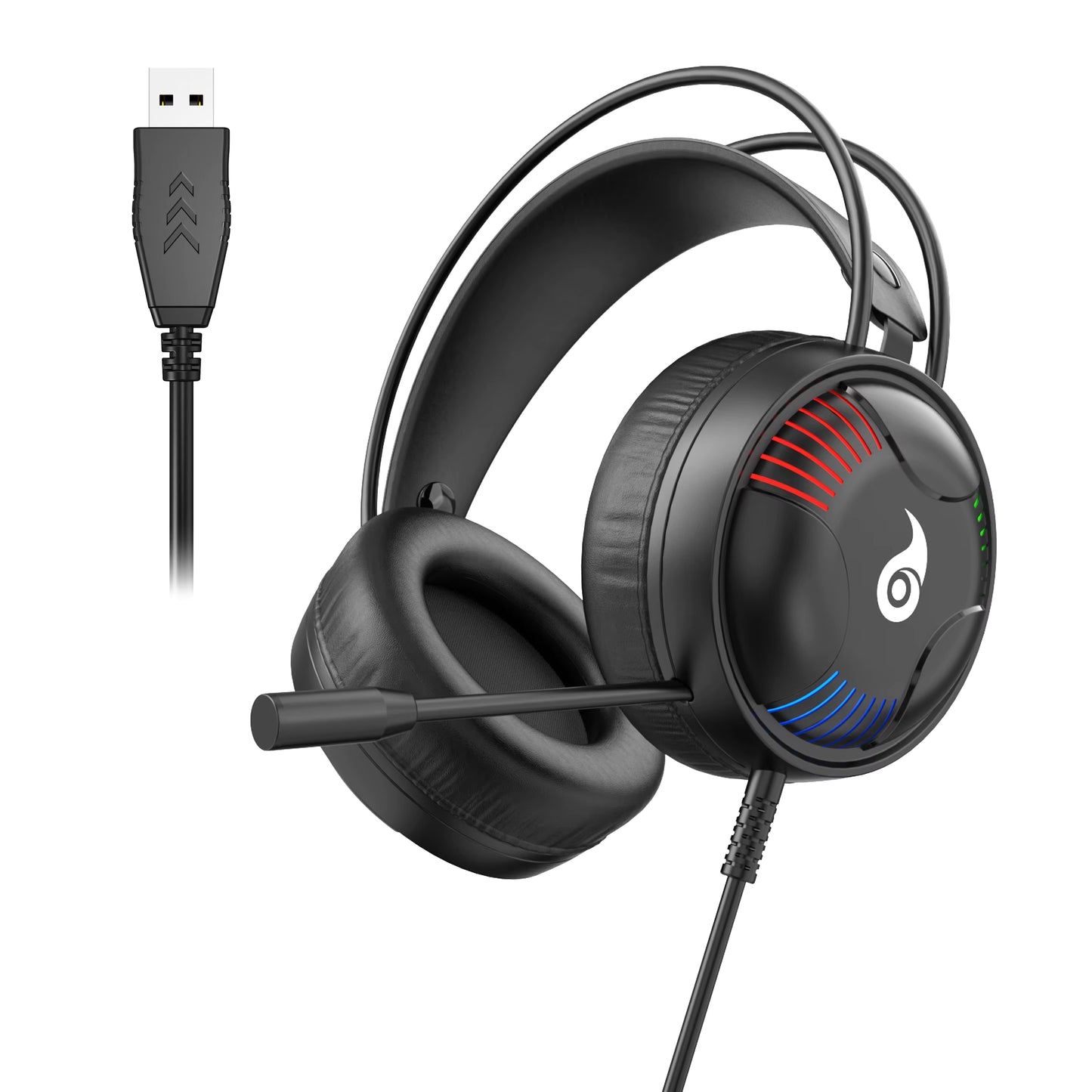 RigForge L523 Pro Wired Gaming Headset with LED